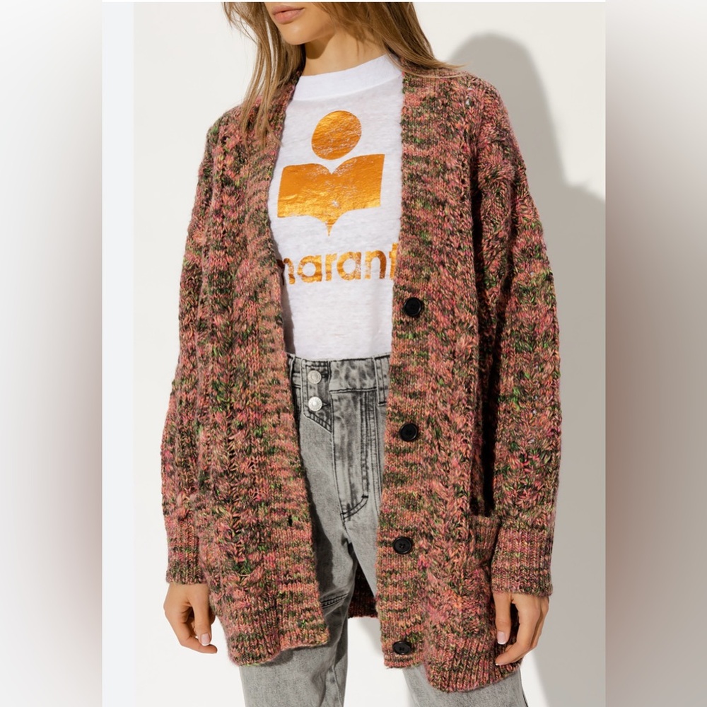 Isabel Etoile Marant Roswelly Multi-Color Knit Cardigan